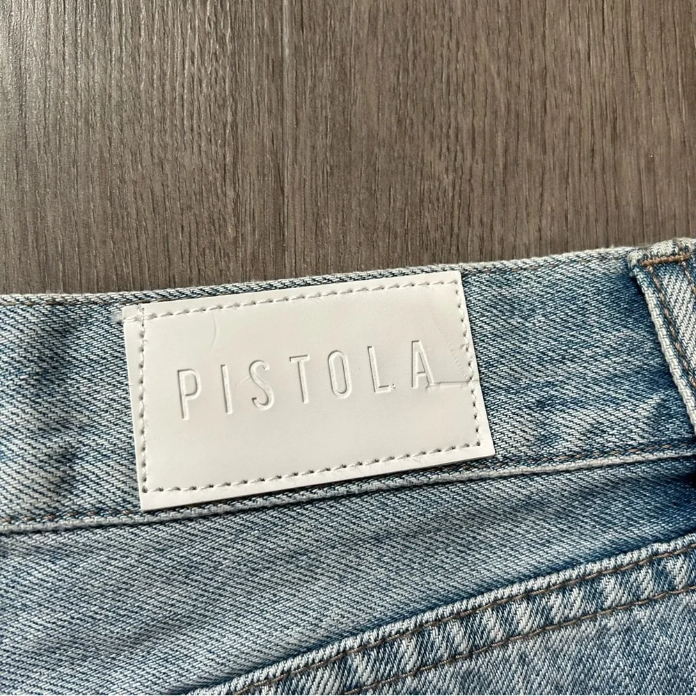 NWOT pistola denim mini skirt distressed patchwork jean size 27 womens - Picture 3 of 12